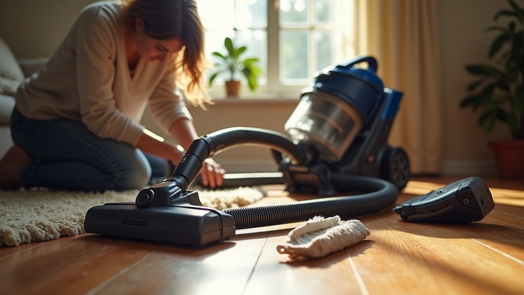 clear vacuum air blockages