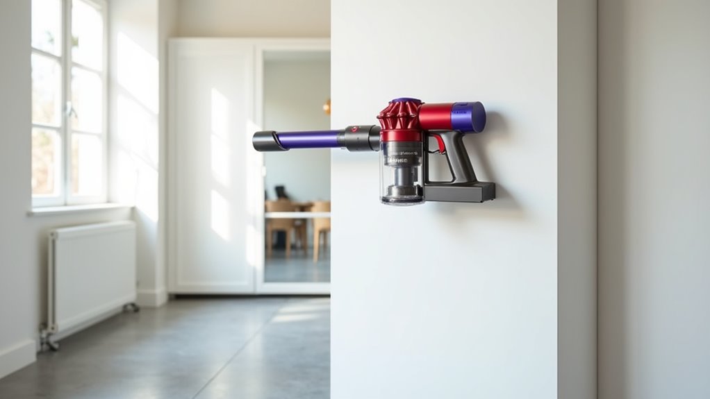 hang dyson vacuum securely