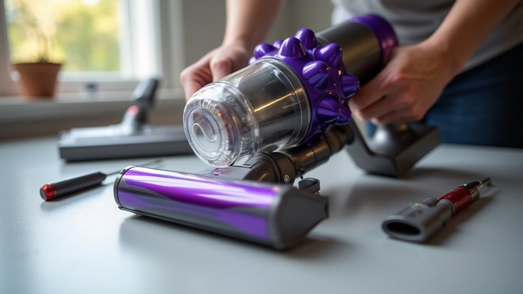 reassemble and test suction