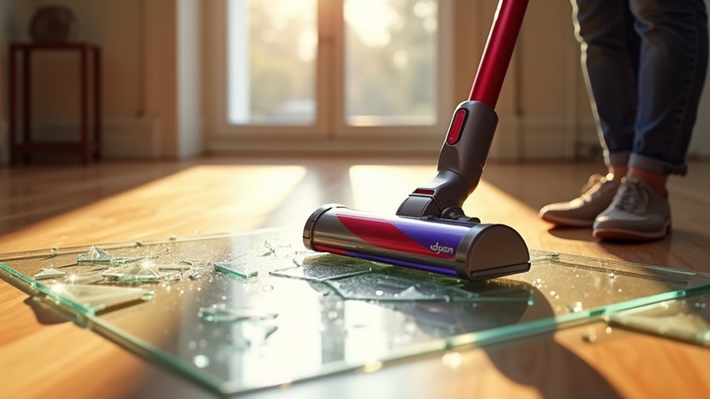 safe broken glass cleanup