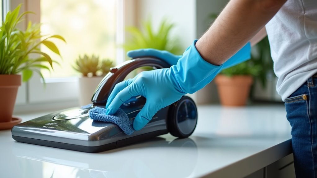 sanitize rainbow vacuum intake areas