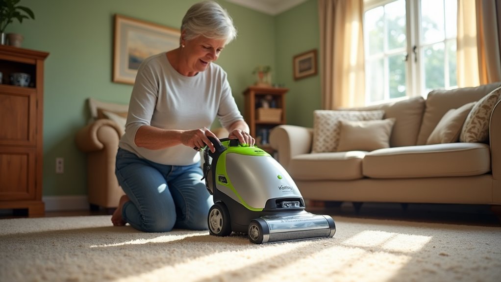 using kirby vacuum shampooer
