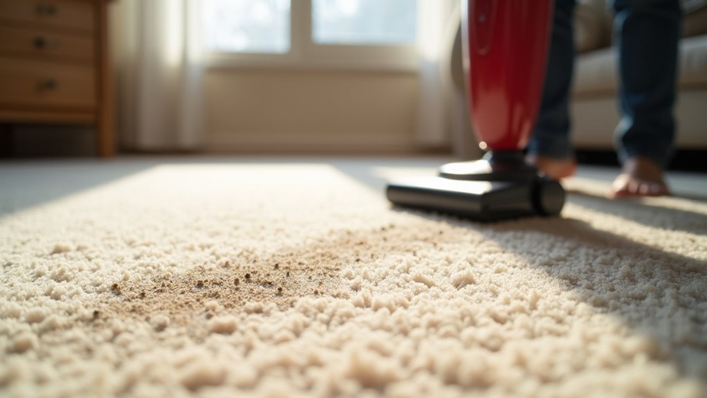 vacuum leaves cleaning residue