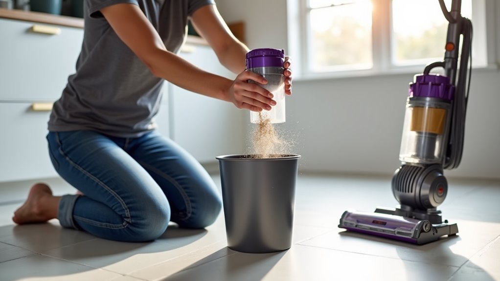 clean dust compartment easily
