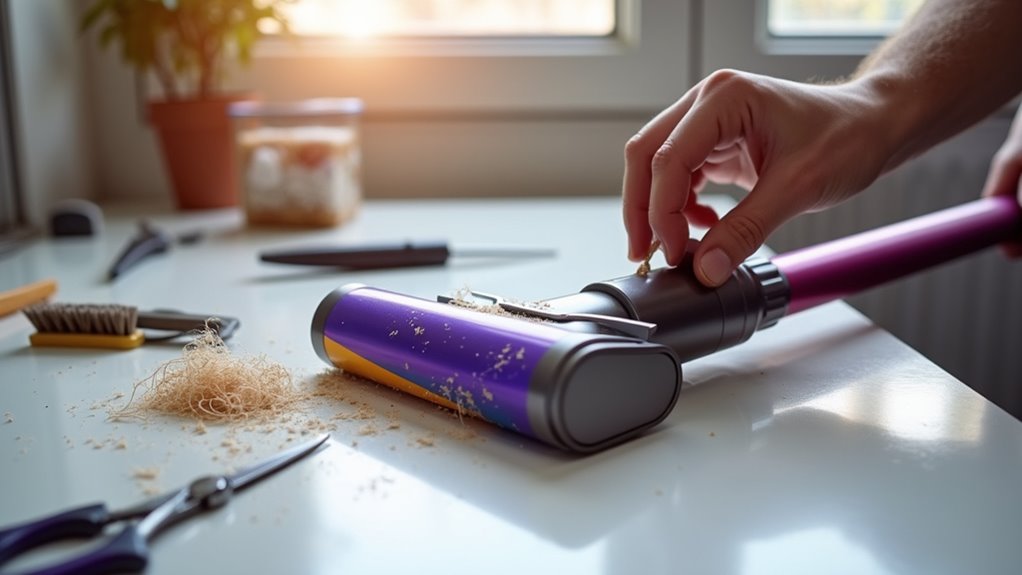 clean dyson brush bar