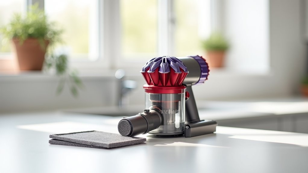 clean vacuum filter monthly