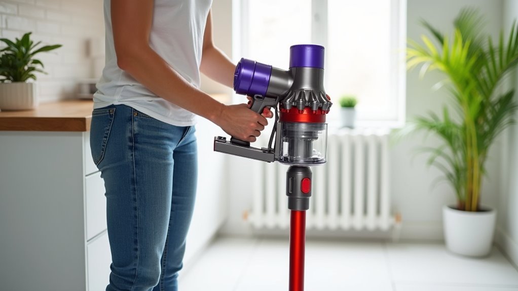 easy dyson v8 canister release