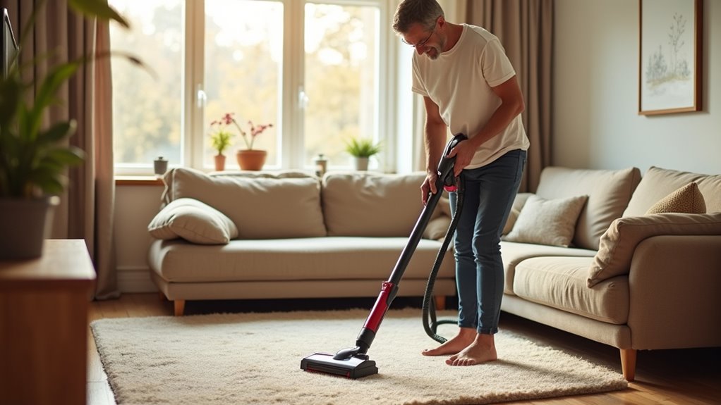 finalizing carpet cleaning steps