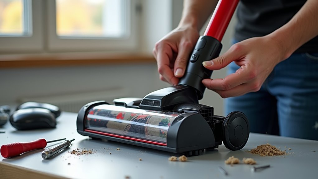 fixing vacuum roller brush