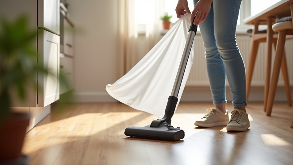 install vacuum bag securely