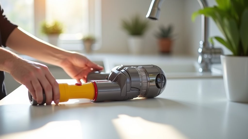 reassemble dyson vacuum components