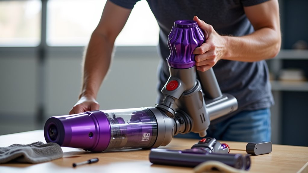 reassemble dyson vacuum correctly