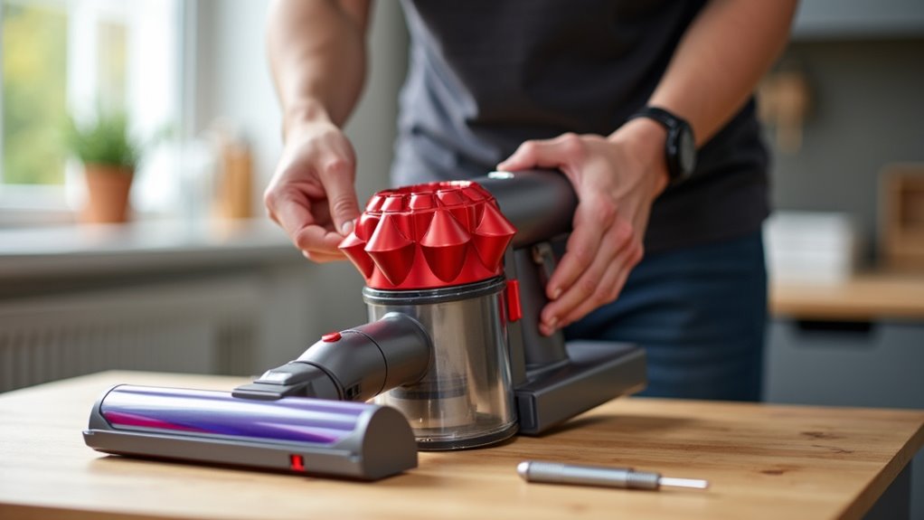 reassemble your dyson vacuum