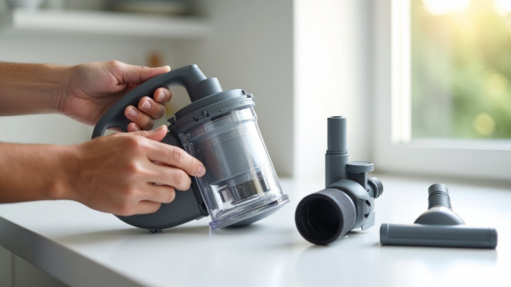 reassemble your vacuum canister