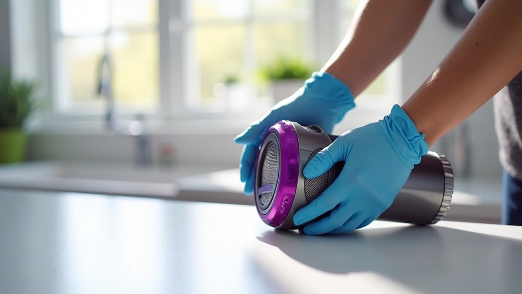 reinstall dyson vacuum filter
