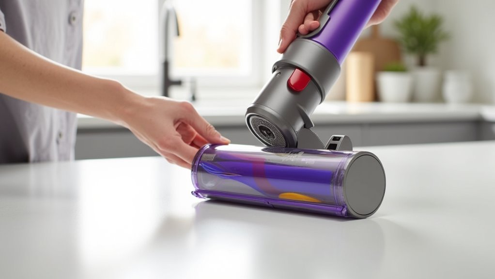 remove dyson vacuum filter