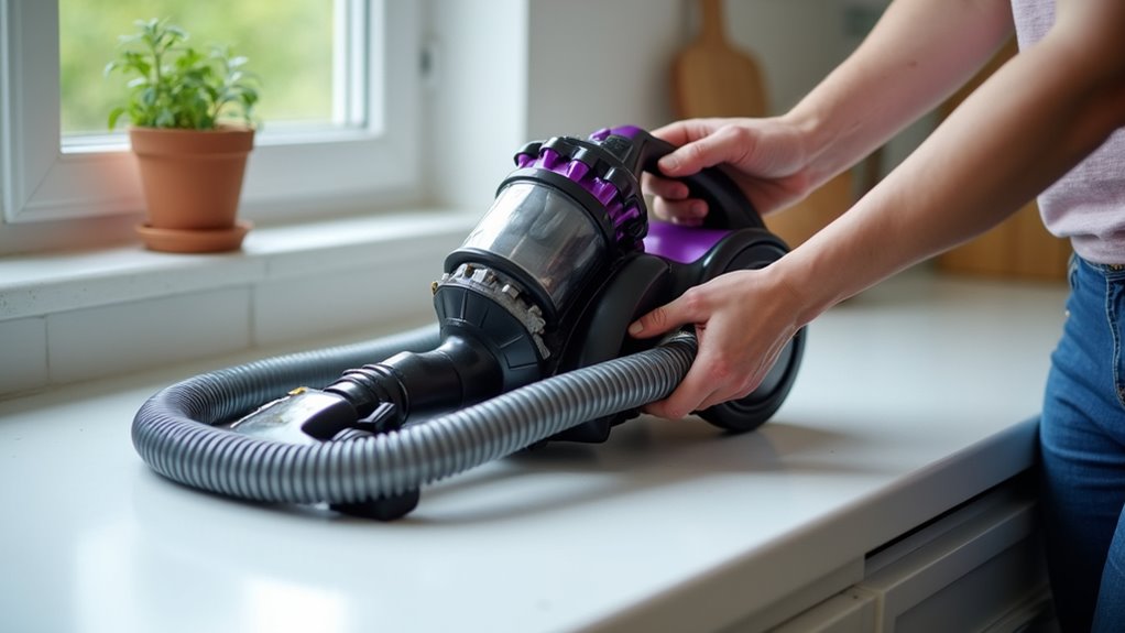 removing shark vacuum hose