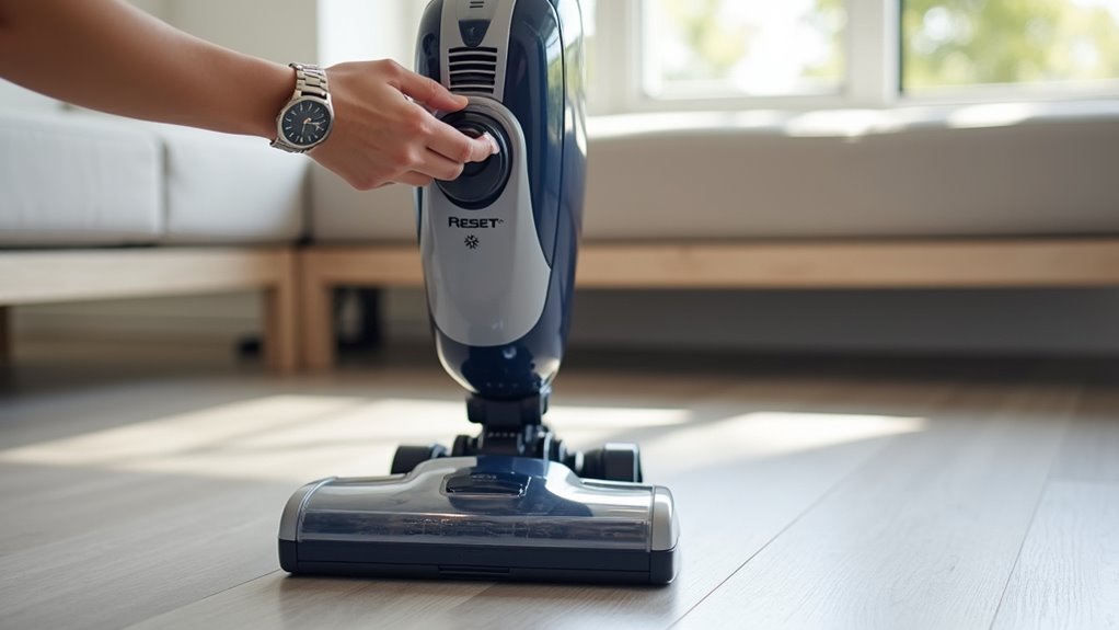 shark vacuum reset function