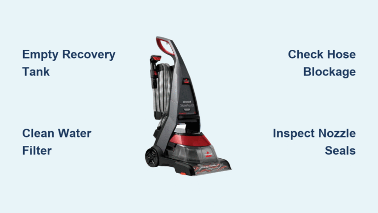 Bissell PowerClean Pro Not Picking Up Water? Fix It Fast