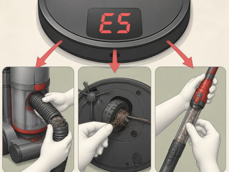 Hoover E5 Error Code | Decoding Air Duct & Wheel Blockages